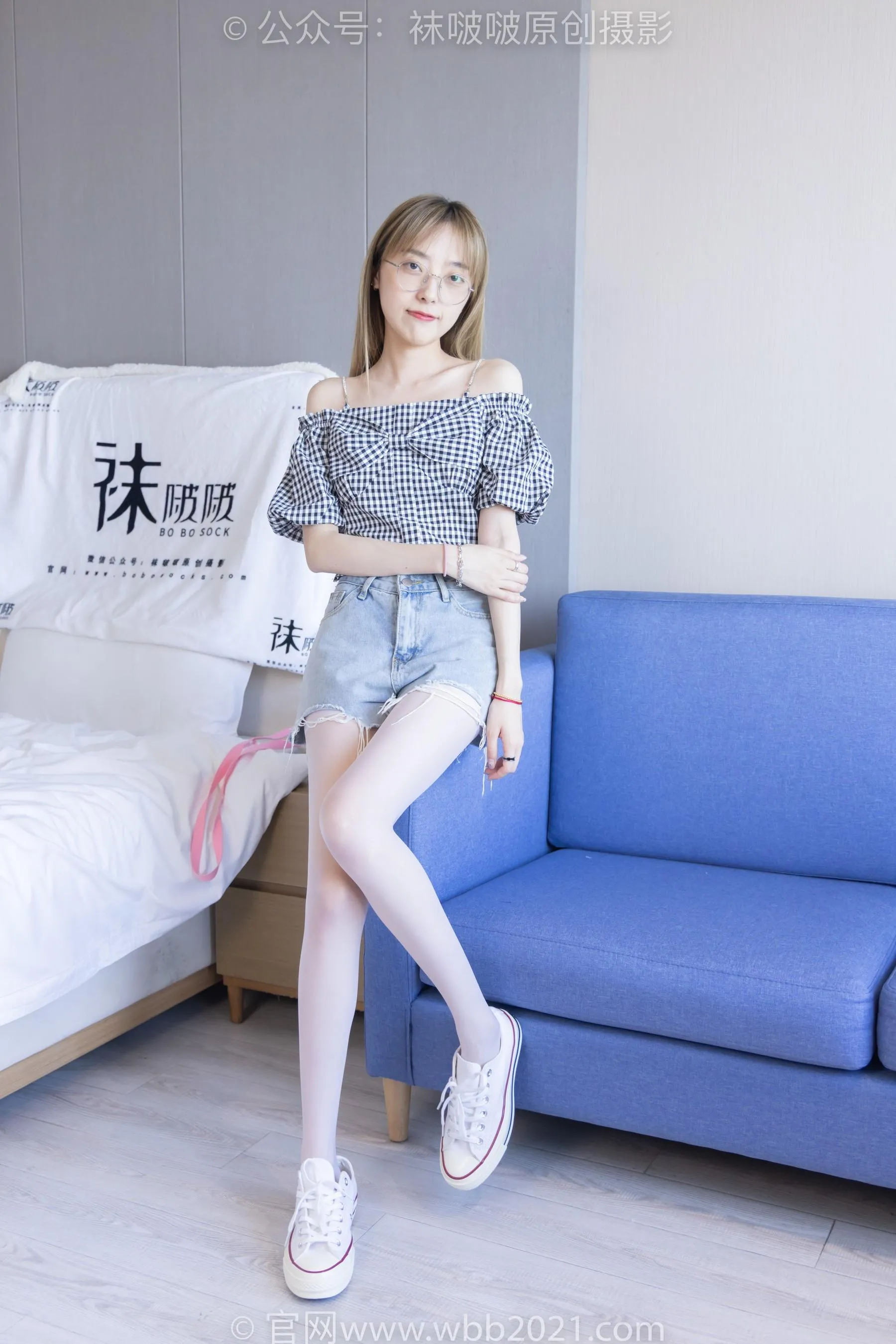 [BoBoSocks袜啵啵]NO.234 稚予-板鞋、白丝 [47P]插图6